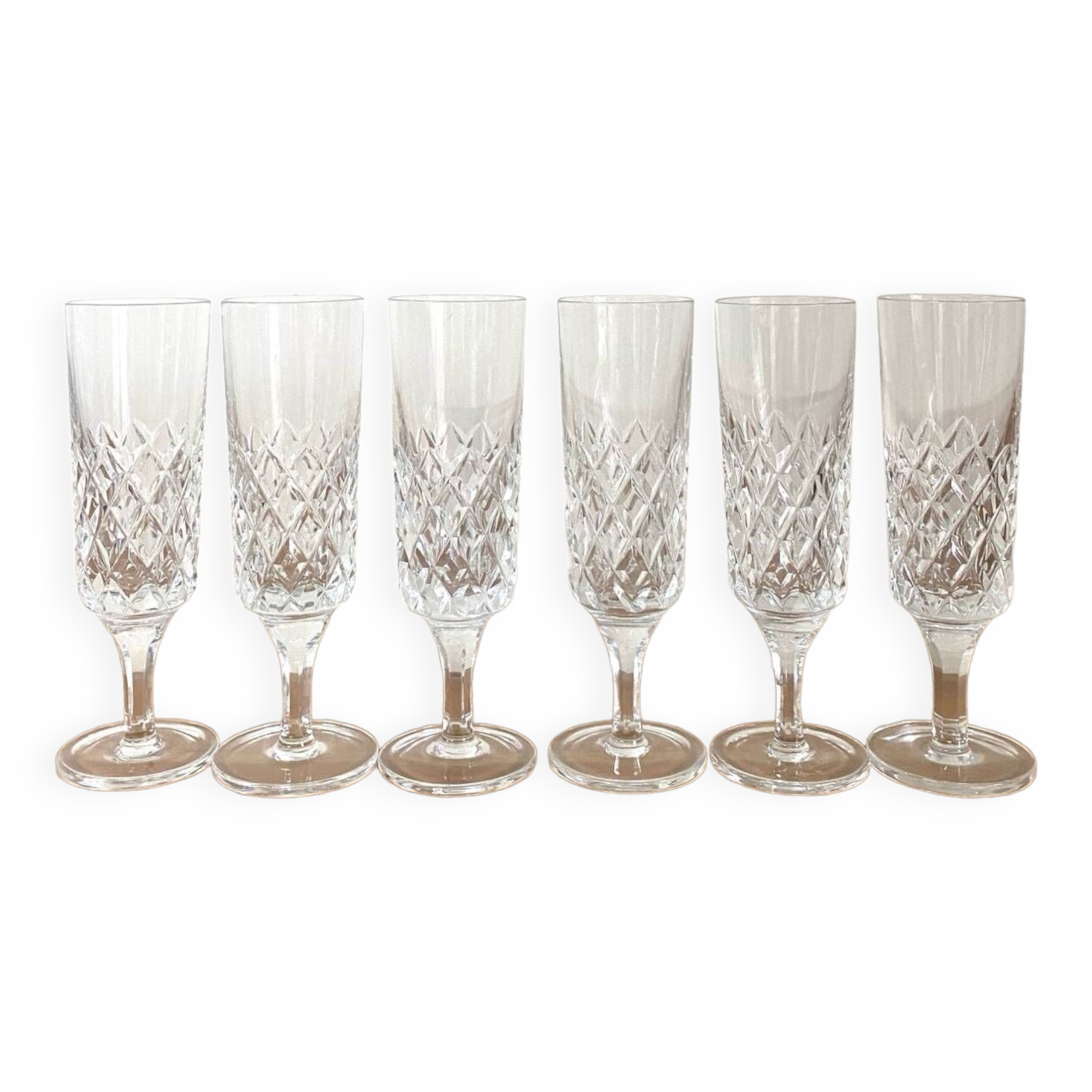 Champagne flutes - vintage - diamond