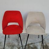 Pair of vintage "Moumoute" chairs -1950s