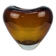 Vintage Holmegaard style blown glass heart vase