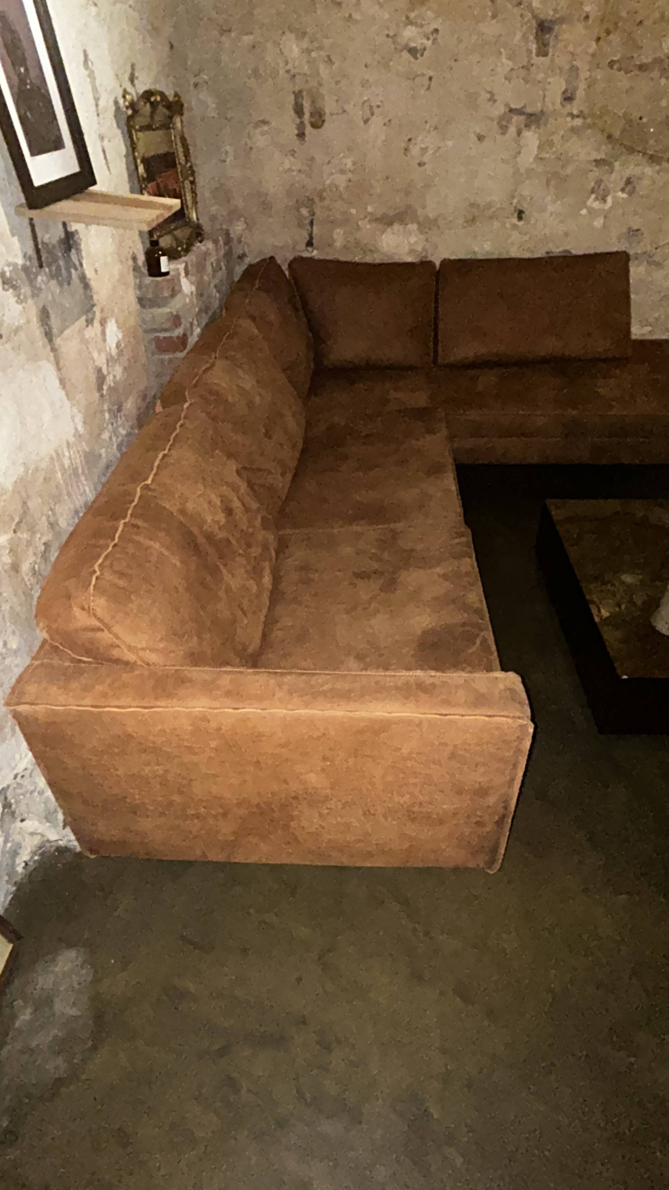 Right Corner Sofa - Soft Brown Leather