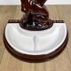 Art Nouveau umbrella stand or cane holder in enameled cast iron