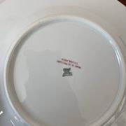 Set of 2 Art Deco porcelain dessert plates