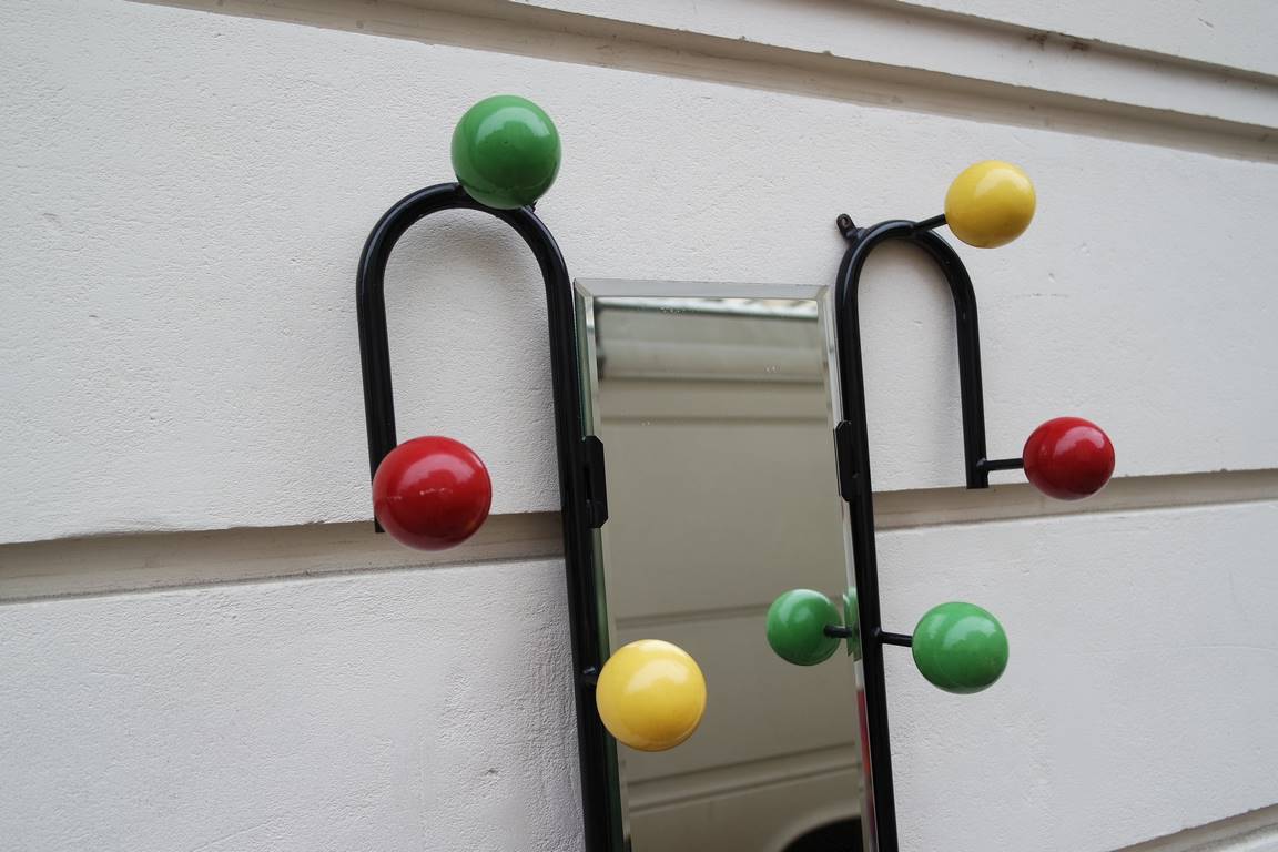 Coat rack colored balls