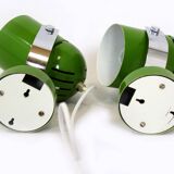 Mid-Century Green Lamps attributed to Stanislav Indra, 1970s, Set of 2