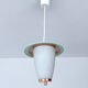 Suspension vintage annees 50, vert cuivre opaline