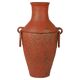 Monumental sun vase "Fat Lava" from the mid-century, with a rare movable ceramic handle handmade.
