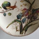 19th iron earth gateling plates, flowers and birds.