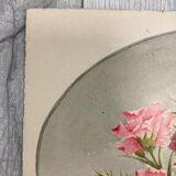 Watercolor with vintage carnations