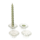 Pair of glass candlesticks