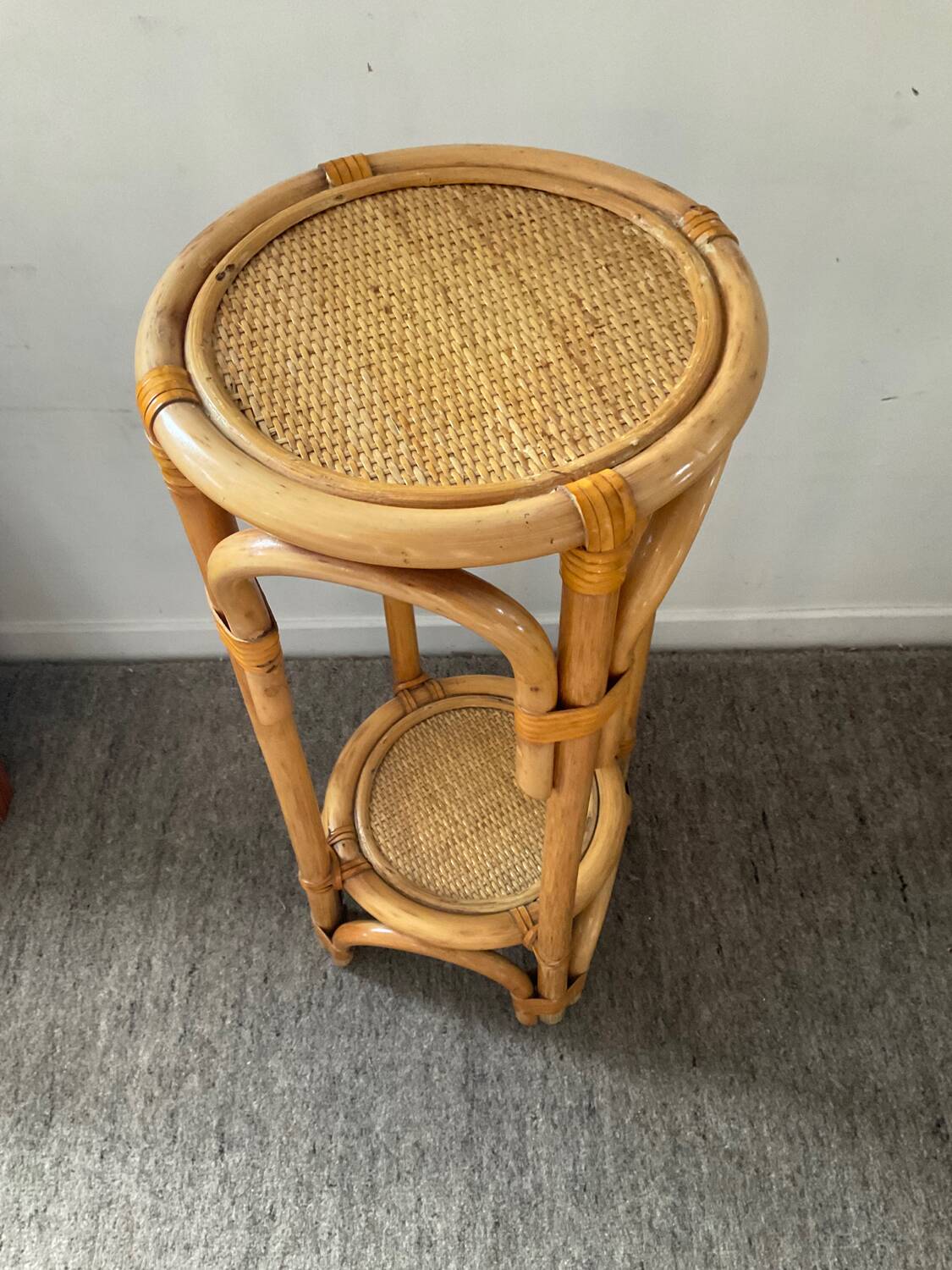 Vintage rattan seat from the 70s