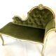 Venetian baroque armchair in green velvet – 1960s/70s