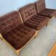 Old modular living room 7 armchairs and vintage Scandinavian design coffee table from the 60s