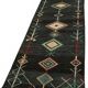 Handmade Turkish One of a Kind 92 cm x 419 cm Black Wool Runner Carpet