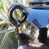 Biot glossy black potiche