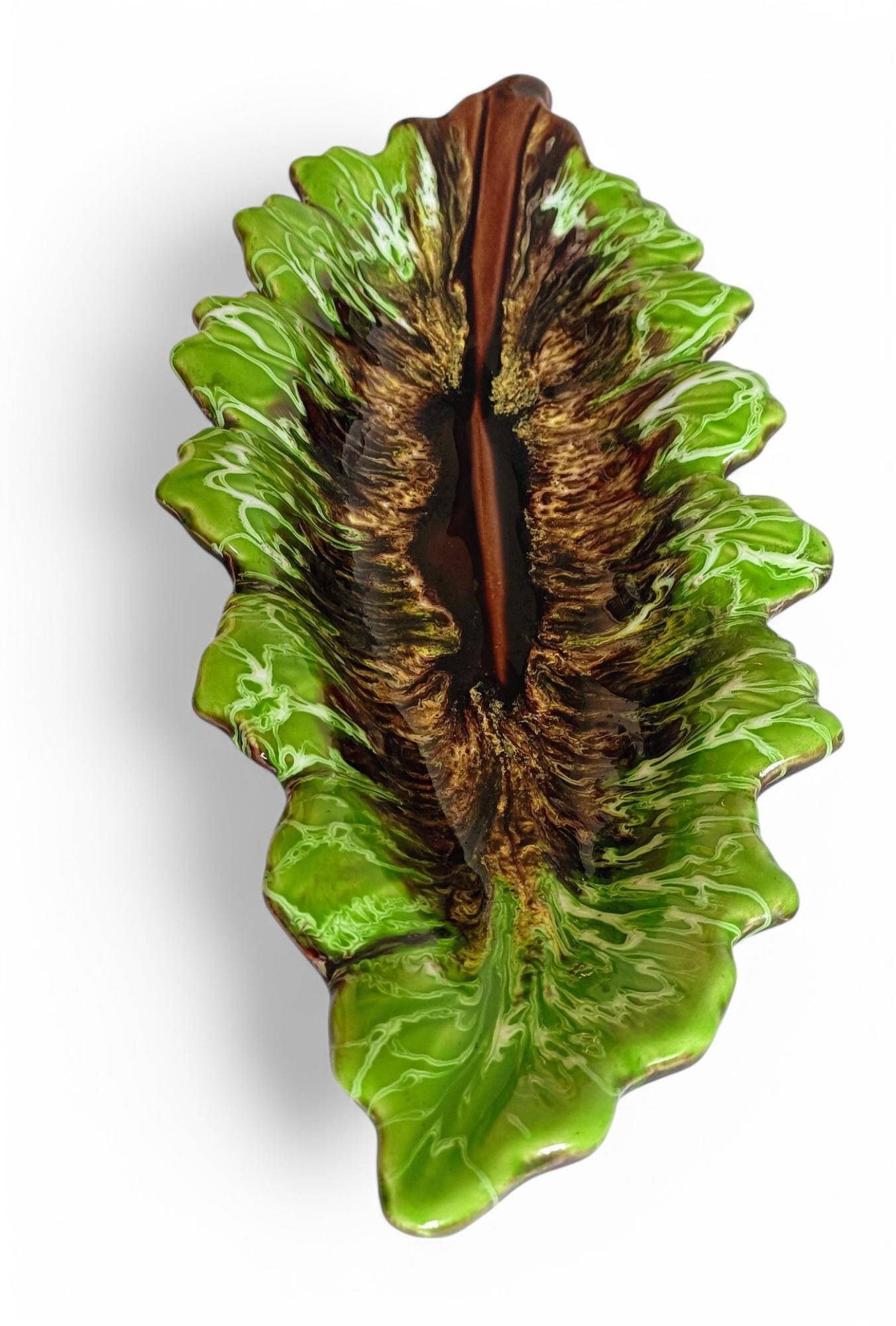 Mid-Century Majolica Centerpiece by Vallauris, Handmade, 1950s France