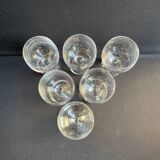 6 Crystal wine glasses – Hollow ball base