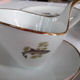 Service porcelaine ancienne thème Poissons