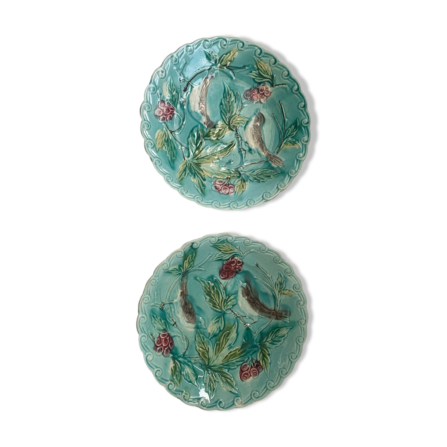 Two plates slurry pattern birds
