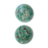Two plates slurry pattern birds