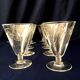 Set of 12 glass liqueur glasses from the 1930s 1940s