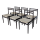Ensemble de 6 chaises de salle à manger en bois de hêtre vintage / Style scandinave des années 50