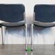 Set 5 chairs stackable Mauser in aluminium and leather, vintage 1960