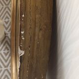 Antique oval gilded stucco mirror