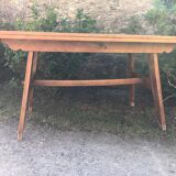 Vintage table from the Reconstruction period of Rene Gabriel in beech.