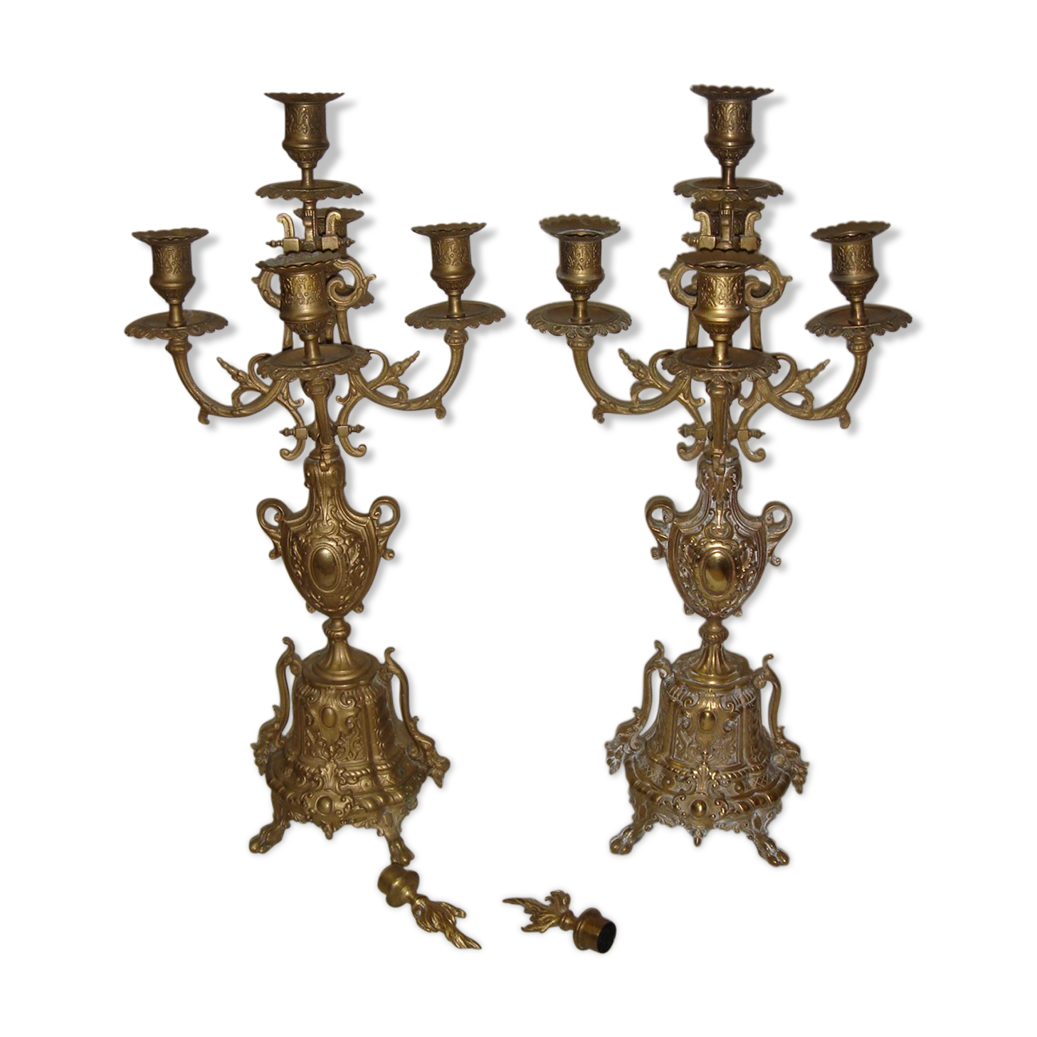 Napoleon III bronze candlesticks