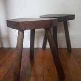 Set of 2 tripod stools