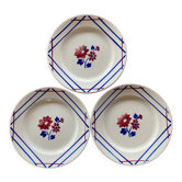 Dessert plates Badonviller flowers