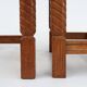Chaises de salle à manger Art déco en chêne et cuir, années 1940, lot de 8