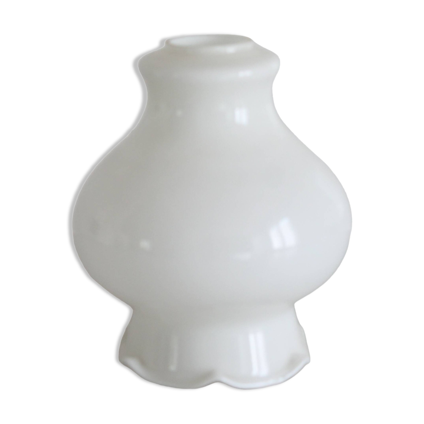 Vintage white opaline glass lampshade 19.5 cm, 4467