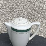 Coffee maker, milk jug and sugar bowl, Lumière, Digoin and Sarreguemines models