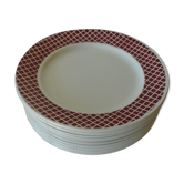 Lot de 10 assiettes à dessert