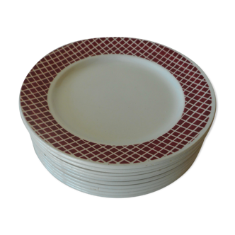 Set of 10 dessert plates