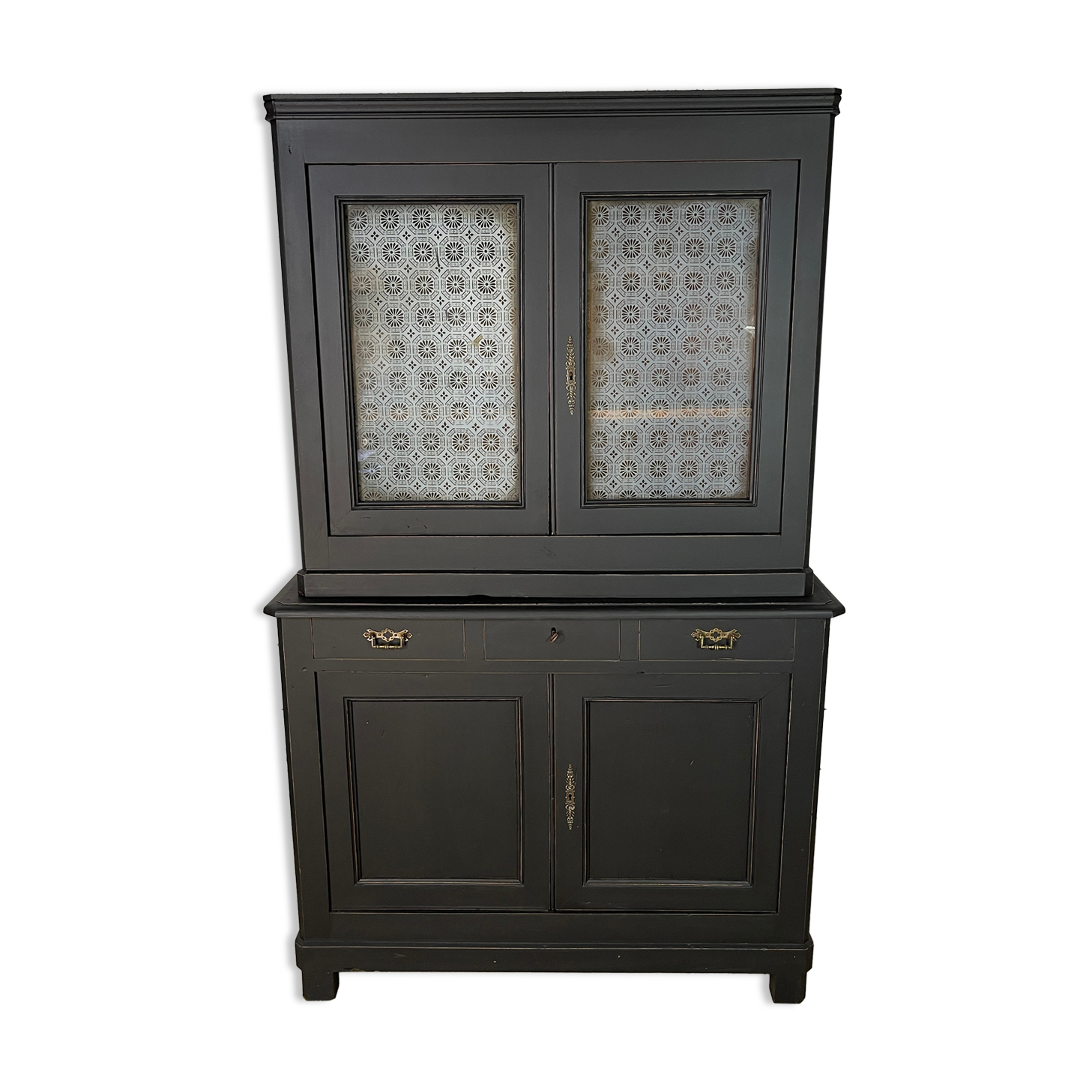 Vaisselier early XX th black patina