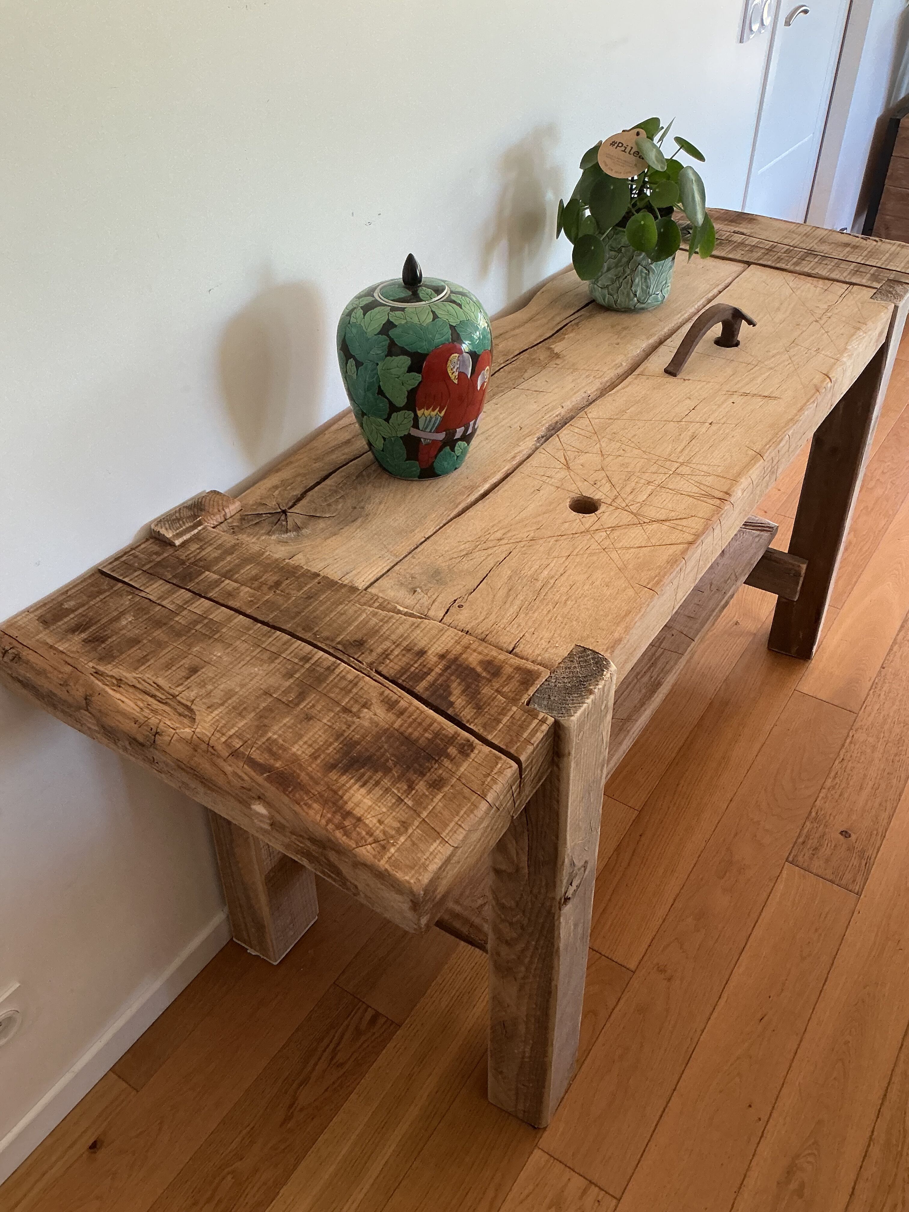 Old oak carpenter's bench