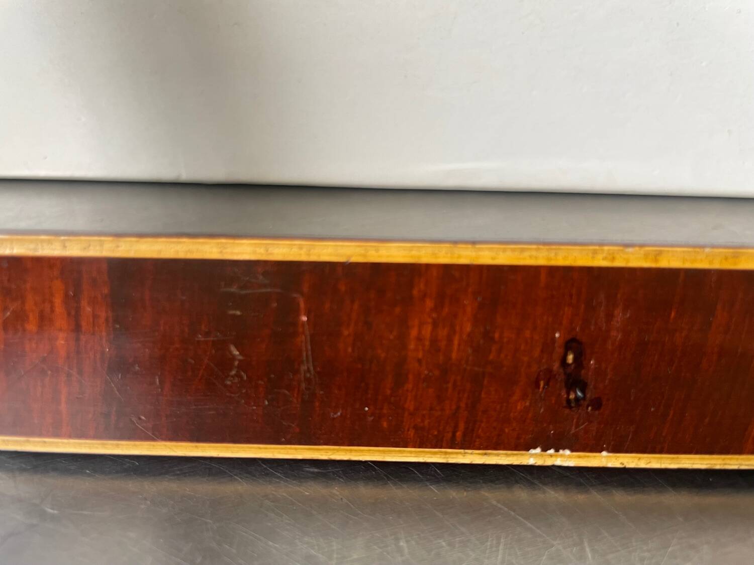 Antique Wooden  Frame intarsia borders 26.5 cm x 22.5  cm