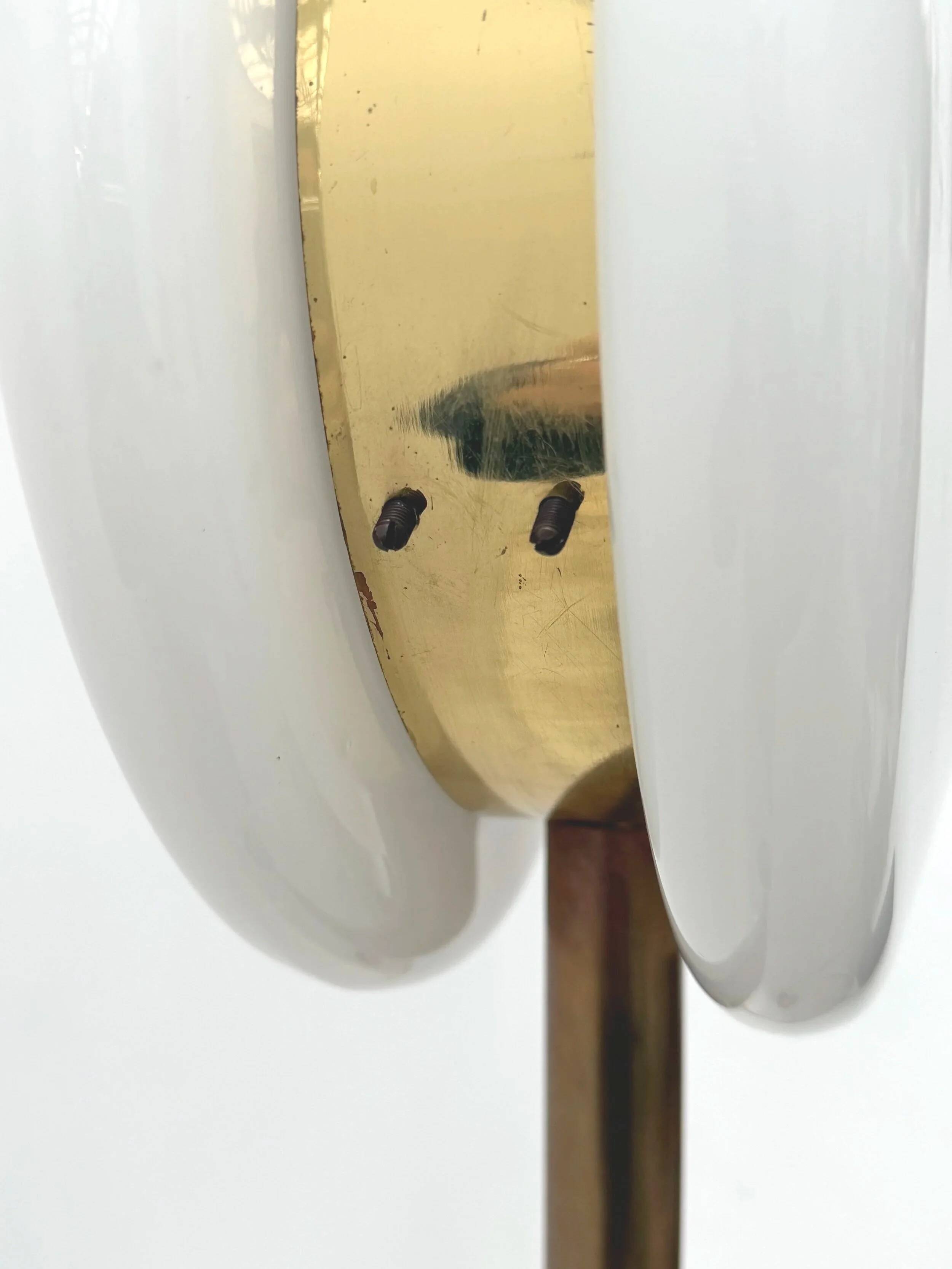 Floor lamp by De Majo in Murano glass and brass, Italy 1960.