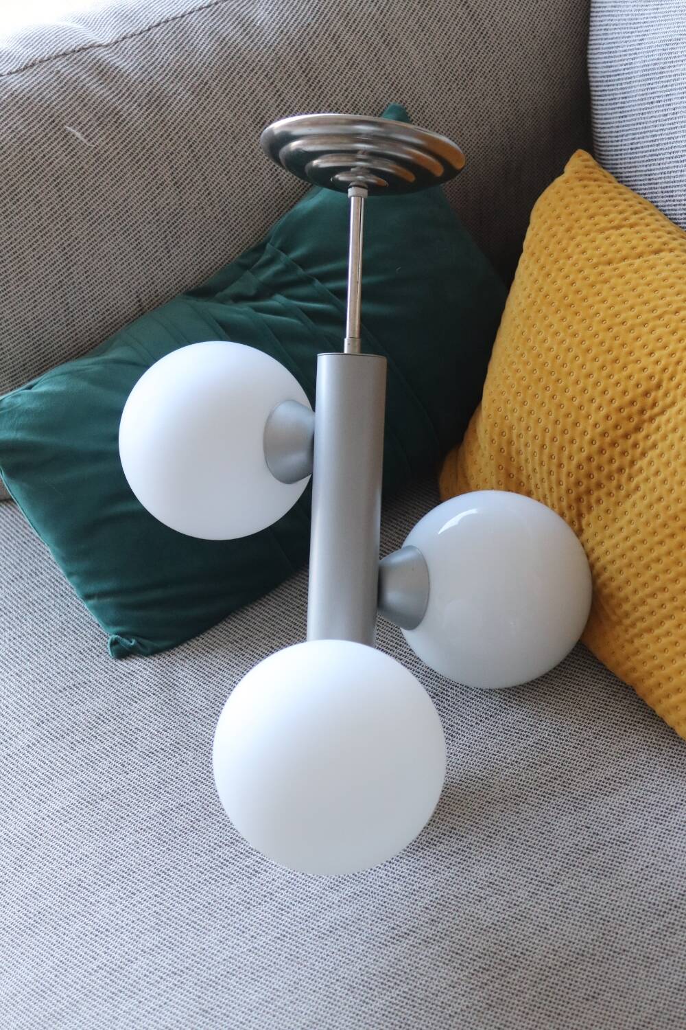 Pendant light, ball chandelier, sputnik 60s/70s vintage