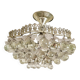 Vintage crystal ceiling light decorated with leaves and clusters – Spain