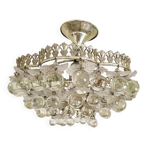 Vintage crystal ceiling light decorated with leaves and clusters – Spain