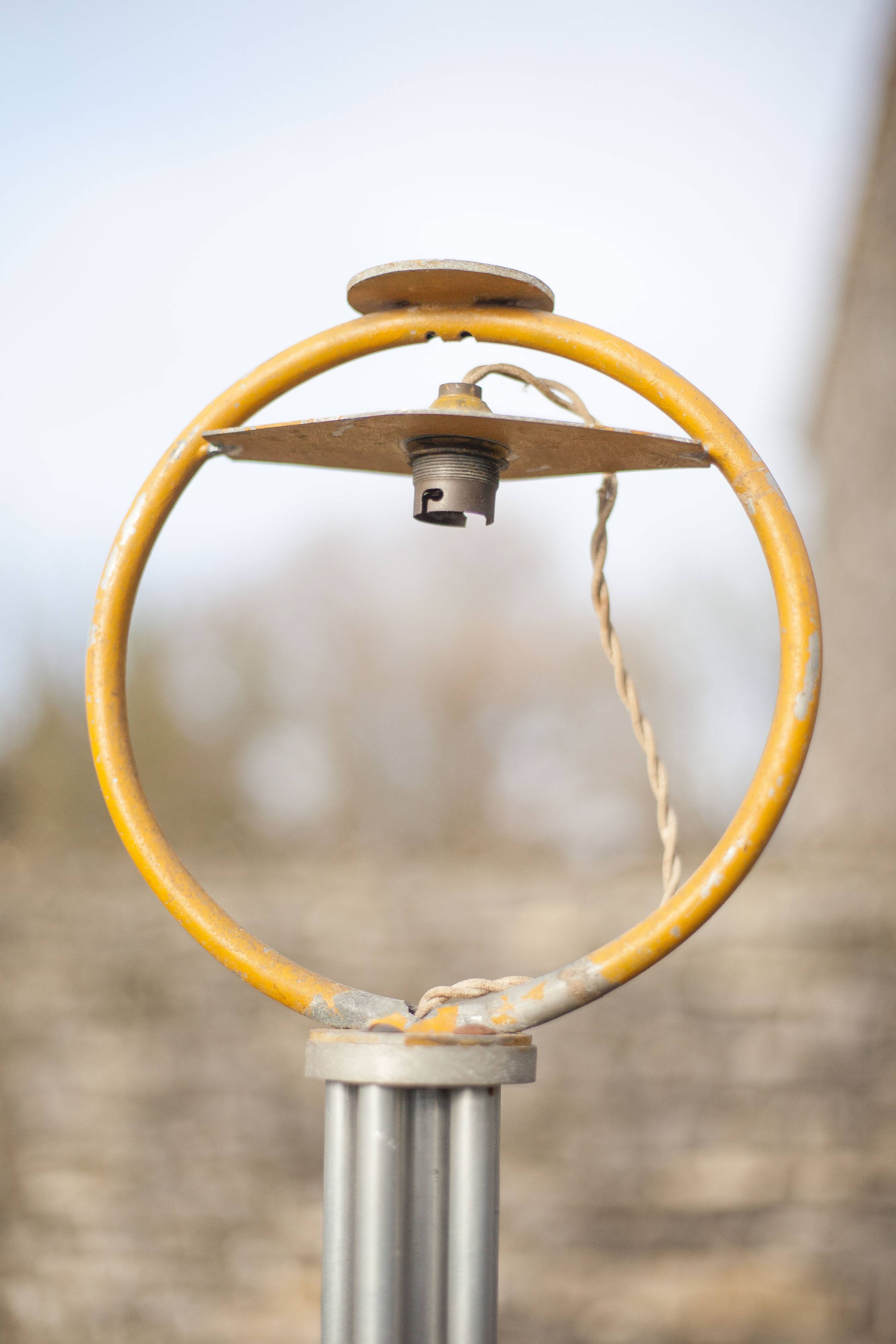 Art deco floor lamp, art deco floor lamp, wood and aluminum lamp, interior decoration