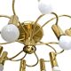 Honsel Leuchten ceiling light with 10 brass lights, Mid Century, 1970s.