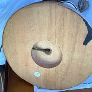 Turned wood lamp base - vintage