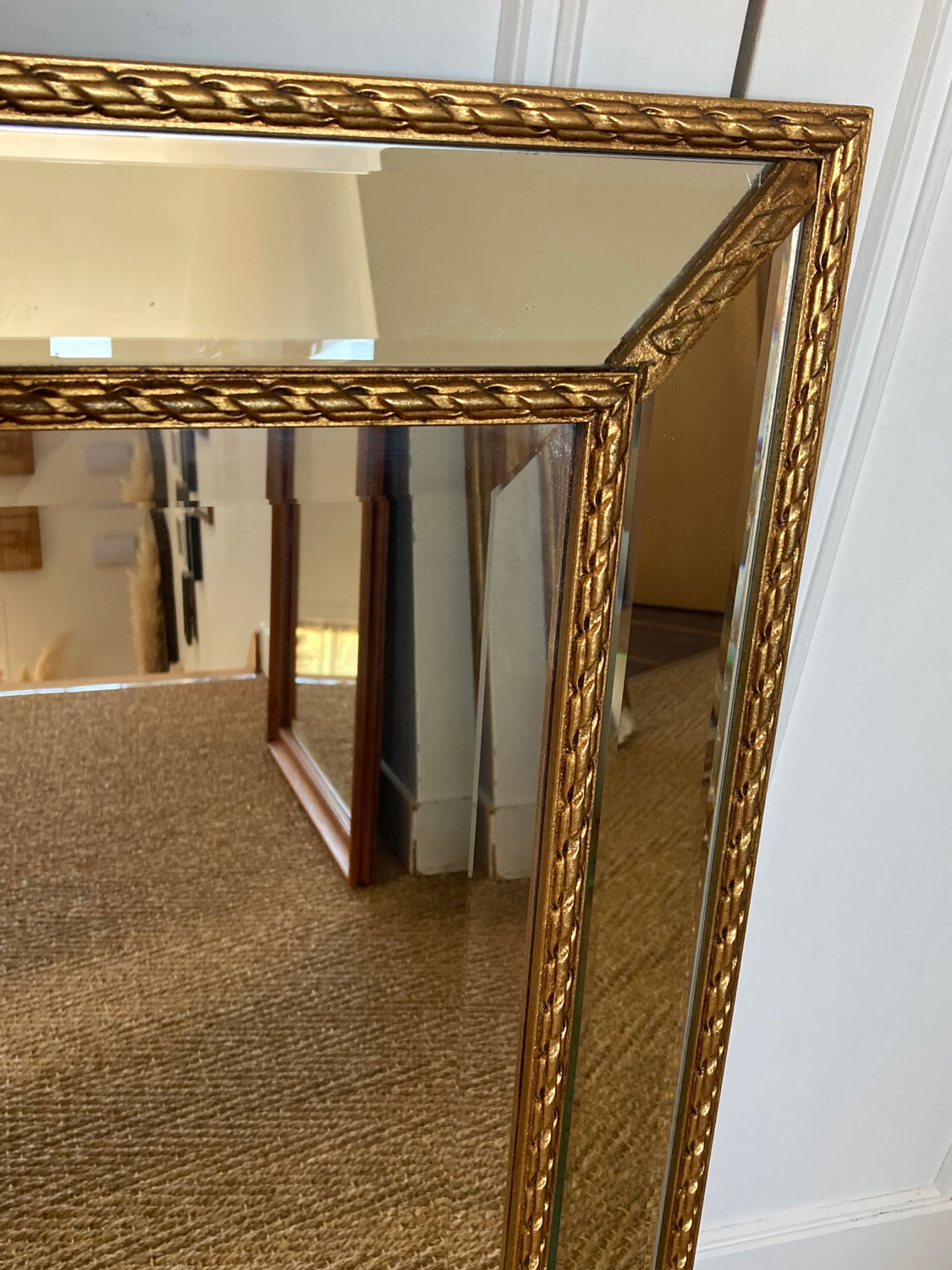 Beveled beaded mirror