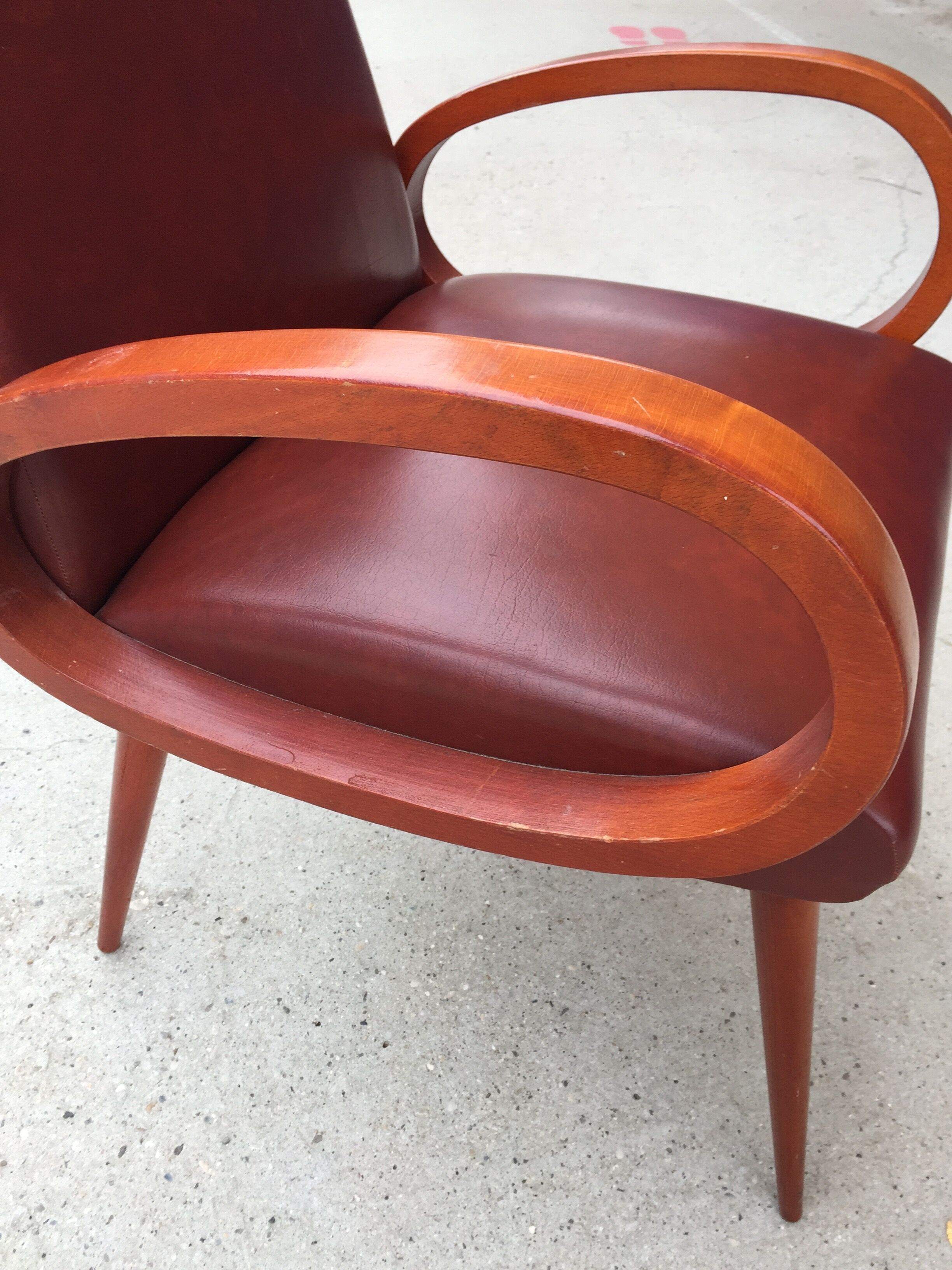 Moleskine chair circa 1960