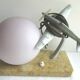 Art deco table lamp aluminum airplane and ball tulip on marble terrace