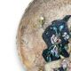 Plat en terre cuite et porcelaine émaillée nu féminin, Helen Mai